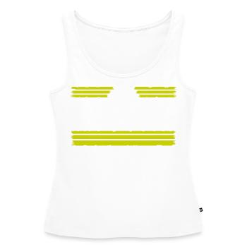 Blagues sur le charpentier marteau-piqueur - Débardeur bio Premium Femme - blanc - Devant - AI Model Female 172 light (172cm)