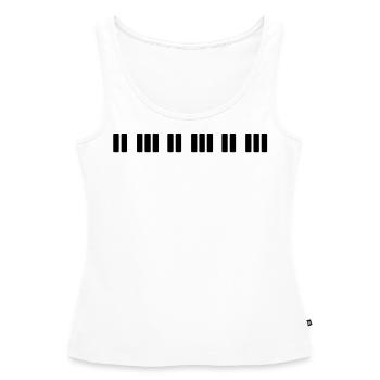 Keyboard Keyboard Piano Keys Piano Keyboard - Women’s Premium Organic Tank top - white - Front - AI Model Female 172 light (172cm)
