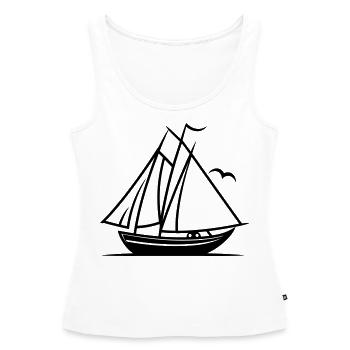 Segelschiff - Frauen Premium Organic Tank Top - Weiß - Vorne - AI Model Female 172 light (172cm)