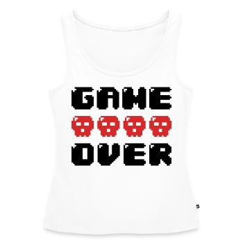 game over - Débardeur bio Premium Femme - blanc - Devant - AI Model Female 172 light (172cm)