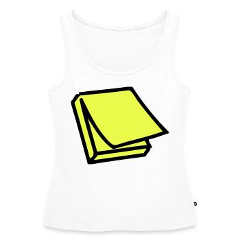 Postit - Frauen Premium Organic Tank Top - Weiß - Vorne - AI Model Female 172 light (172cm)