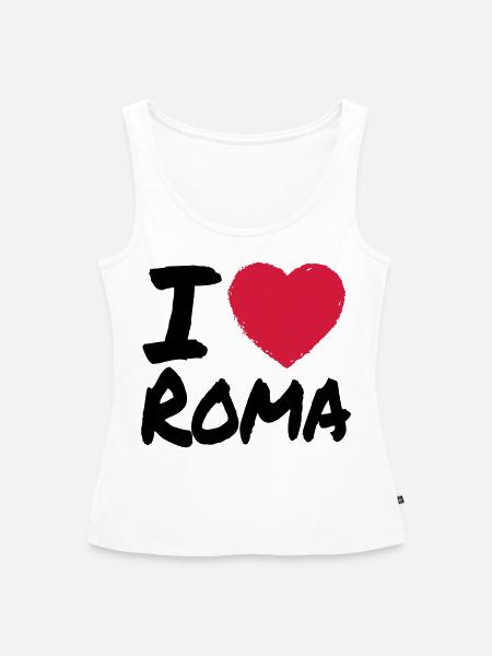 I Love Roma - Frauen Premium Organic Tank Top - Weiß