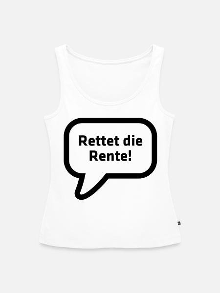 Rettet die Rente! - Frauen Premium Organic Tank Top - Weiß