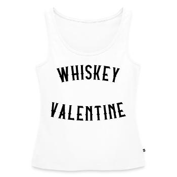Le whisky sera mon Valentin - Débardeur bio Premium Femme - blanc - Devant - AI Model Female 172 light (172cm)