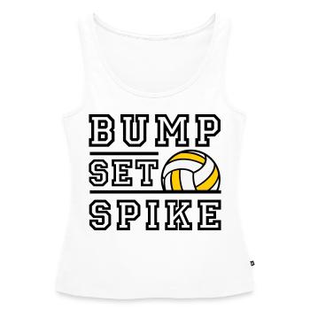 Bump Set Spike - Farbwechsel möglich - Frauen Premium Organic Tank Top - Weiß - Vorne - AI Model Female 172 light (172cm)