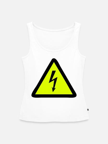 Blitz Warnschild - Frauen Premium Organic Tank Top - Weiß
