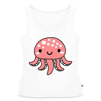 suesser tintenfisch - Frauen Premium Organic Tank Top - Weiß - Vorne - AI Model Female 172 light (172cm)