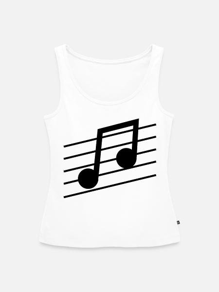Musiknote - Frauen Premium Organic Tank Top - Weiß