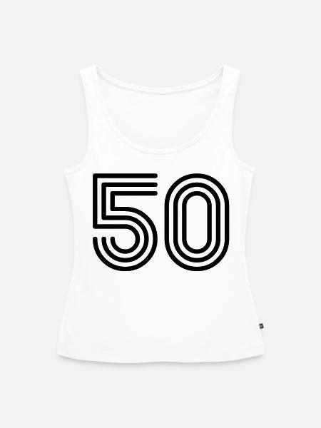 50 fuenfzig fifty - Frauen Premium Organic Tank Top - Weiß