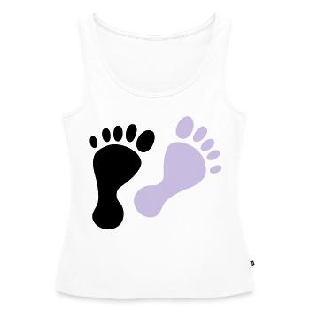 füße - Frauen Premium Organic Tank Top - Weiß - Vorne - AI Model Female 172 light (172cm)