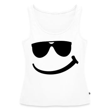 cool_smily_f1 - Débardeur bio Premium Femme - blanc - Devant - AI Model Female 172 light (172cm)