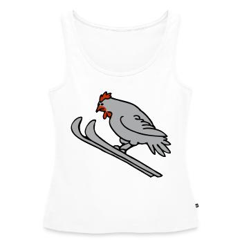 Ski-Henne - Frauen Premium Organic Tank Top - Weiß - Vorne - AI Model Female 172 light (172cm)