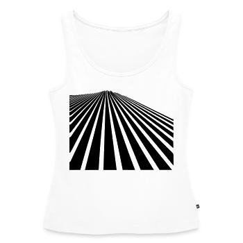 lignes - Débardeur bio Premium Femme - blanc - Devant - AI Model Female 172 light (172cm)
