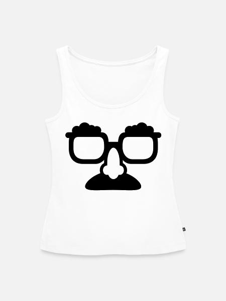 Nasenbrille Kostüm - Frauen Premium Organic Tank Top - Weiß