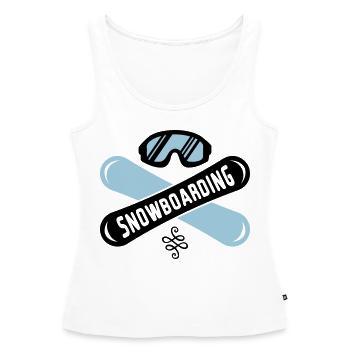 snowboarding boards - Frauen Premium Organic Tank Top - Weiß - Vorne - AI Model Female 172 light (172cm)