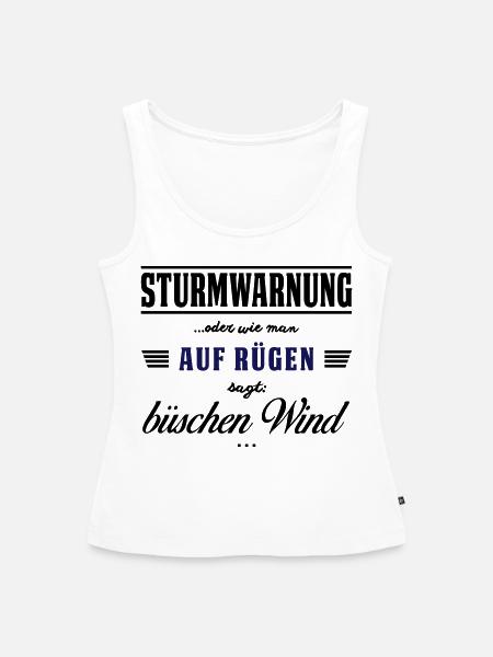 Sturmwarnung Rügen - büschen Wind - Frauen Premium Organic Tank Top - Weiß