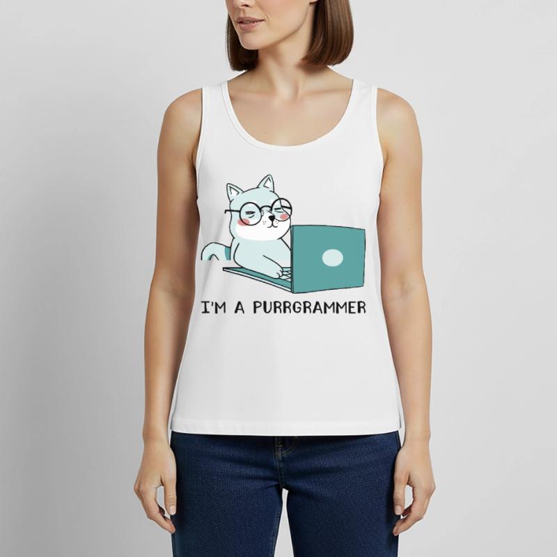 I'm A Purrgrammer Coder Software Developer Compute Frauen Premium Organic Tank Top