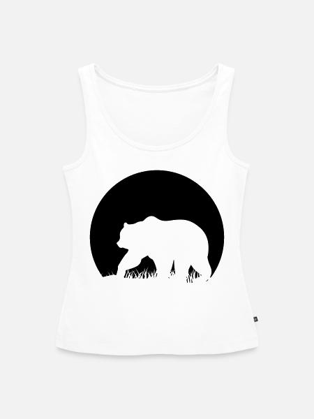 Bear in Moonlight - Frauen Premium Organic Tank Top - Weiß