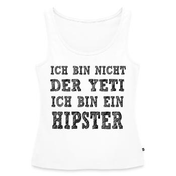 Hipster YETI - Frauen Premium Organic Tank Top - Weiß - Vorne - AI Model Female 172 light (172cm)