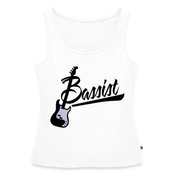 bassist - Débardeur bio Premium Femme - blanc - Devant - AI Model Female 172 light (172cm)
