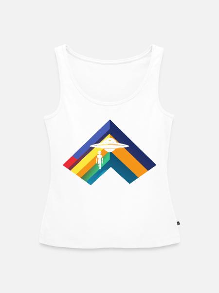 Raumschiff Untertasse - Frauen Premium Organic Tank Top - Weiß