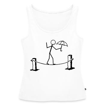 Slackline - Frauen Premium Organic Tank Top - Weiß - Vorne - AI Model Female 172 light (172cm)