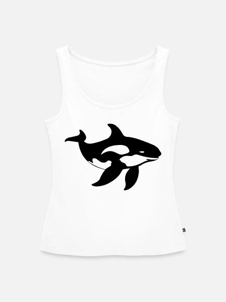 Schwertwal - Frauen Premium Organic Tank Top - Weiß