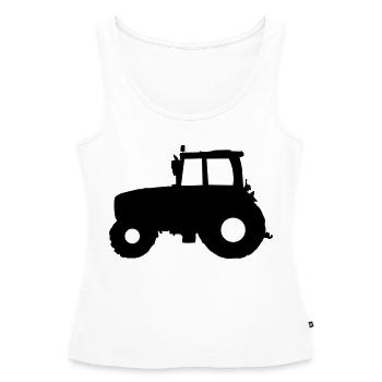 Tracteur Tracteur - Débardeur bio Premium Femme - blanc - Devant - AI Model Female 172 light (172cm)