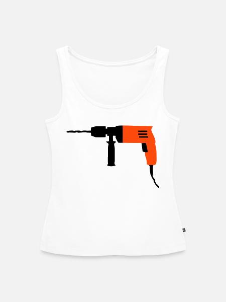 Bohrmaschine - Frauen Premium Organic Tank Top - Weiß