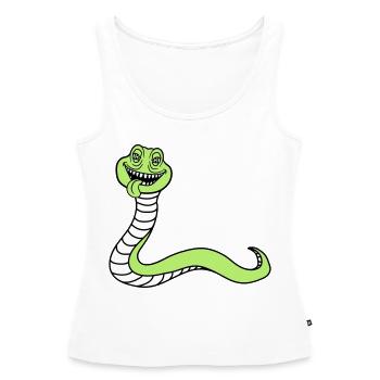 tête de serpent monstre boese dangereux la - Débardeur bio Premium Femme - blanc - Devant - AI Model Female 172 light (172cm)