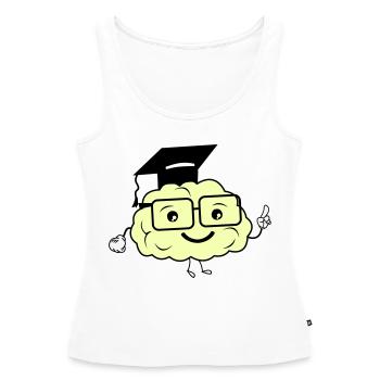 smart brain 02 - Women’s Premium Organic Tank top - white - Front - AI Model Female 172 light (172cm)