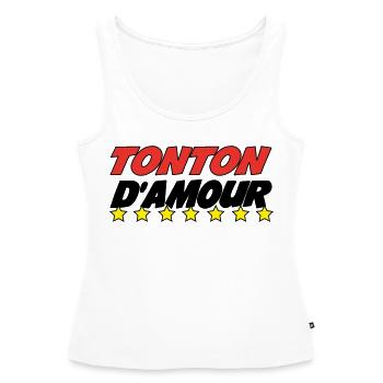 UNCLE of love - Women’s Premium Organic Tank top - white - Front - AI Model Female 172 light (172cm)