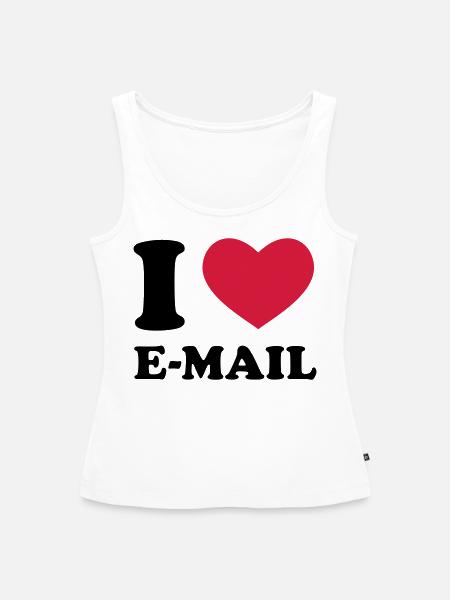 I Love E-Mail - Frauen Premium Organic Tank Top - Weiß