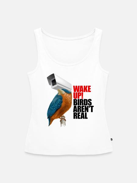 birds aren't real - Frauen Premium Organic Tank Top - Weiß