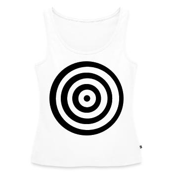 Ziel - Frauen Premium Organic Tank Top - Weiß - Vorne - AI Model Female 172 light (172cm)