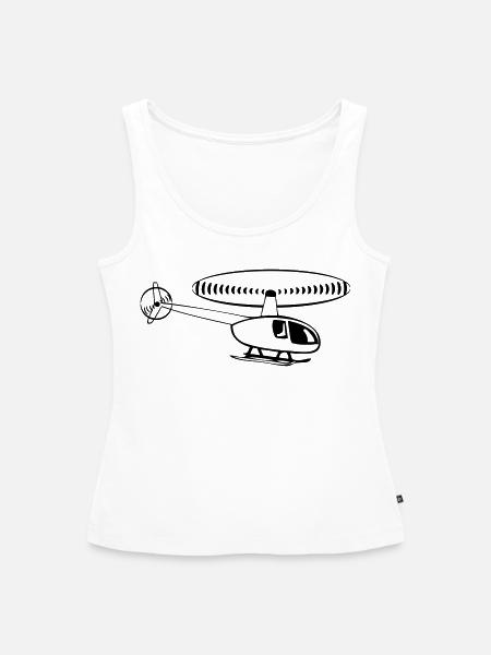 Hubschrauber Helikopter - Frauen Premium Organic Tank Top - Weiß
