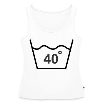 Maschinenwäsche warm - Frauen Premium Organic Tank Top - Weiß - Vorne - AI Model Female 172 light (172cm)
