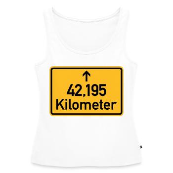 Marathon - Débardeur bio Premium Femme - blanc - Devant - AI Model Female 172 light (172cm)