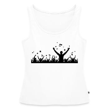 Menschen - Konzert Festival - Frauen Premium Organic Tank Top - Weiß - Vorne - AI Model Female 172 light (172cm)
