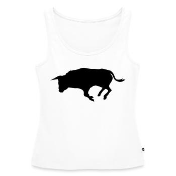 stier - Frauen Premium Organic Tank Top - Weiß - Vorne - AI Model Female 172 light (172cm)