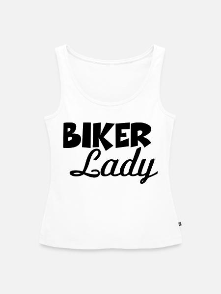 Biker Lady - Frauen Premium Organic Tank Top - Weiß