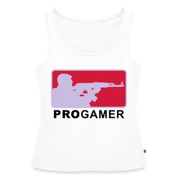progamer_2011_4_3c - Frauen Premium Organic Tank Top - Weiß - Vorne - AI Model Female 172 light (172cm)