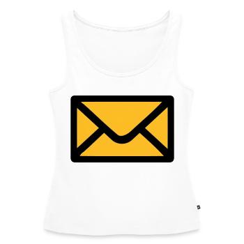 Brief Umschlag - Frauen Premium Organic Tank Top - Weiß - Vorne - AI Model Female 172 light (172cm)
