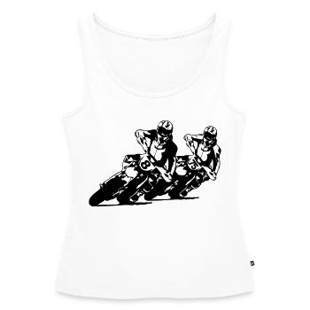 Supermoto - Frauen Premium Organic Tank Top - Weiß - Vorne - AI Model Female 172 light (172cm)