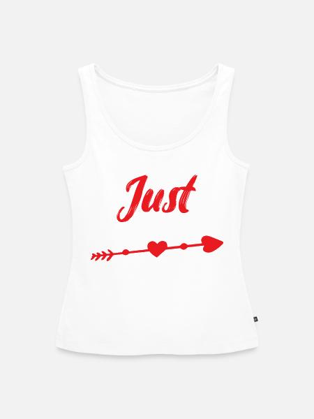just married - Frauen Premium Organic Tank Top - Weiß