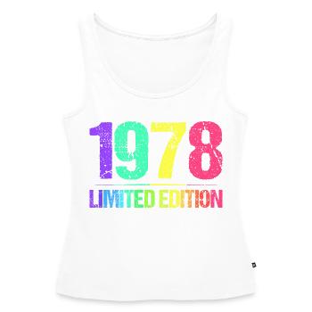 1978 Limited Edition Jahrgang 78er Retro Jahrgang - Frauen Premium Organic Tank Top - Weiß - Vorne - AI Model Female 172 light (172cm)