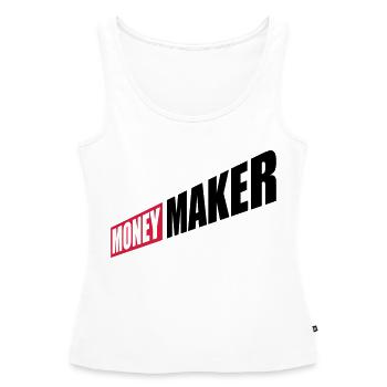 Unternehmer Money Maker Logo - Frauen Premium Organic Tank Top - Weiß - Vorne - AI Model Female 172 light (172cm)
