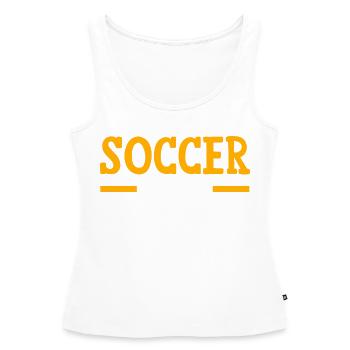 Soccer Mom Tochter Soccer Mom Sport Geschenk - Frauen Premium Organic Tank Top - Weiß - Vorne - AI Model Female 172 light (172cm)