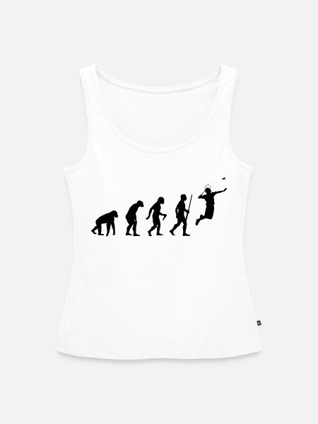 Badminton Evolution - Frauen Premium Organic Tank Top - Weiß