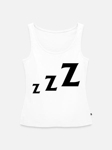 zzz schlafen - Frauen Premium Organic Tank Top - Weiß